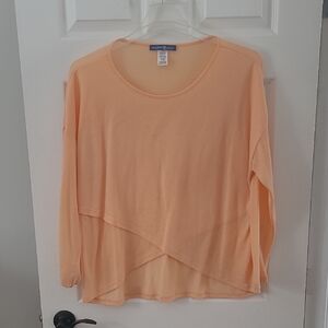 American Rag Apricot Long Sleeve Layered Top